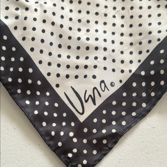 Vera Neumann Accessories - Vera Neuman Black and White Polka Dot Scarf